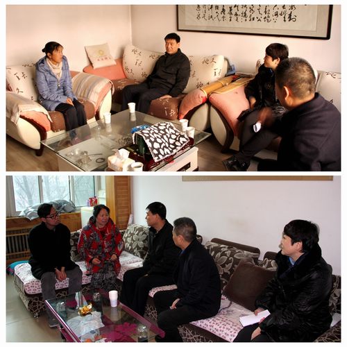 建設(shè)集團(tuán)聯(lián)合黨委副書記、紀(jì)委書記、工會主席侯本英為銅煤公司困難職工送來冬日溫暖