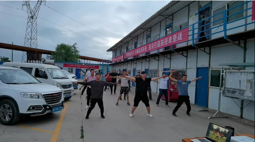 陜煤建設(shè)機(jī)電安裝公司彬長(zhǎng)項(xiàng)目部:工地上的“健身操”