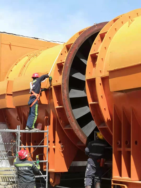 陜煤建設(shè)機電安裝公司順利更換紅柳林礦2#風井1#主通風機電機工程